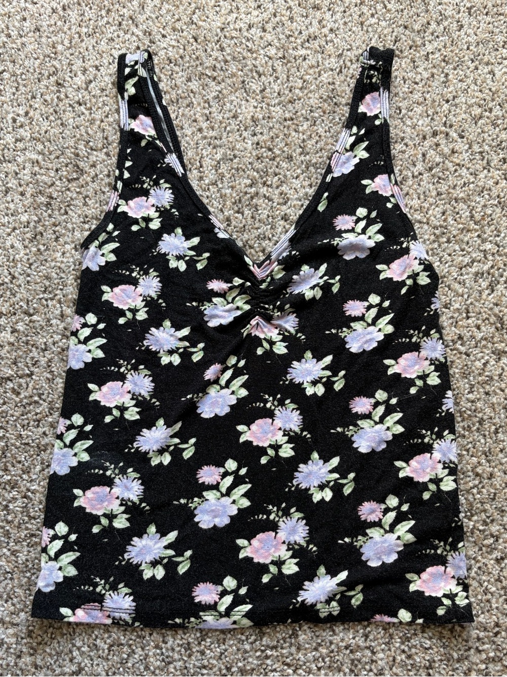 Aerie Floral V-Neck Tank Top